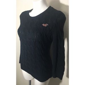 Hollister Navy Cable Knit Sweater